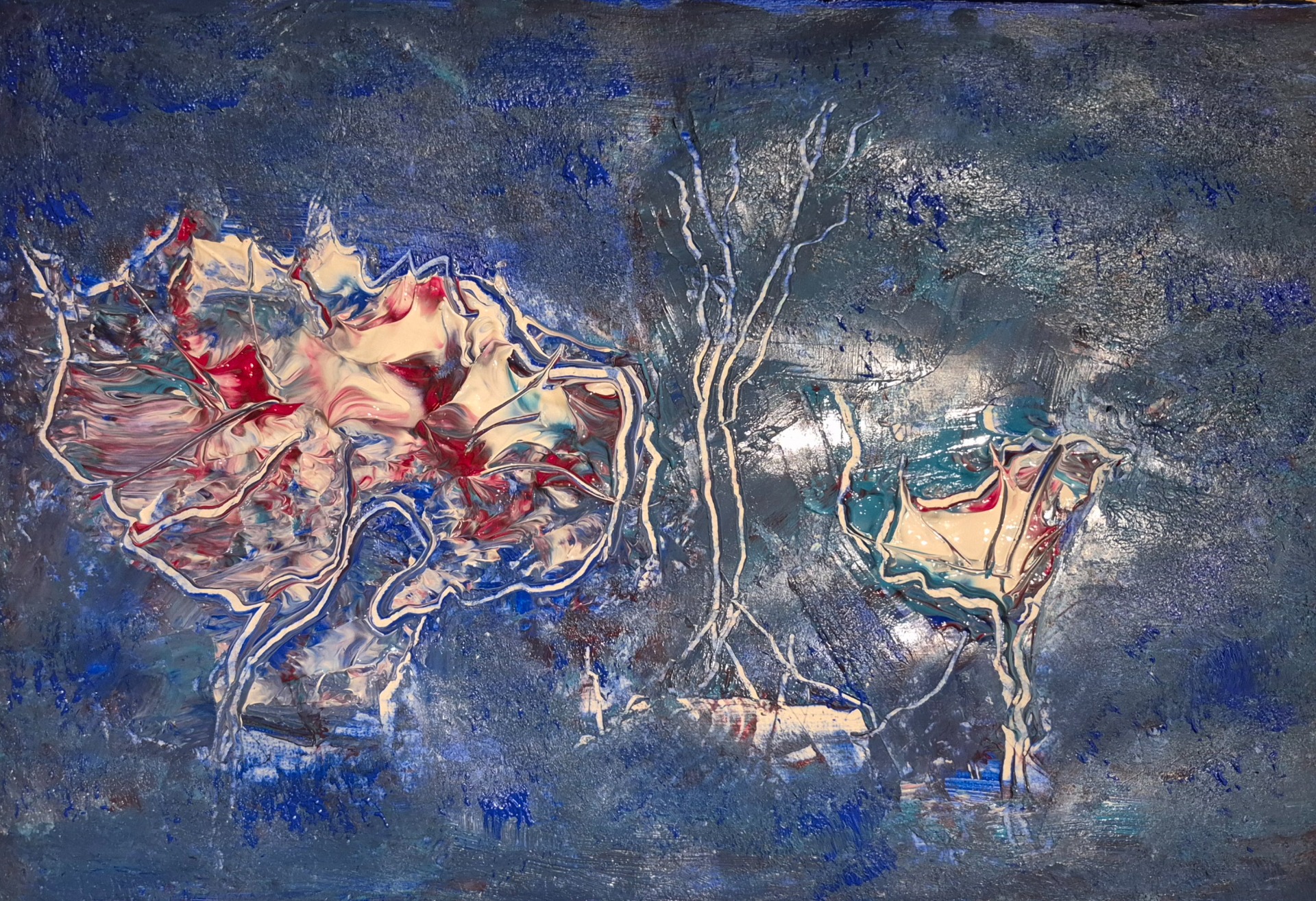 Feeling Good. Akryl på akvarell-papir 30x 40 cm. November 2025. 600,- NOK.